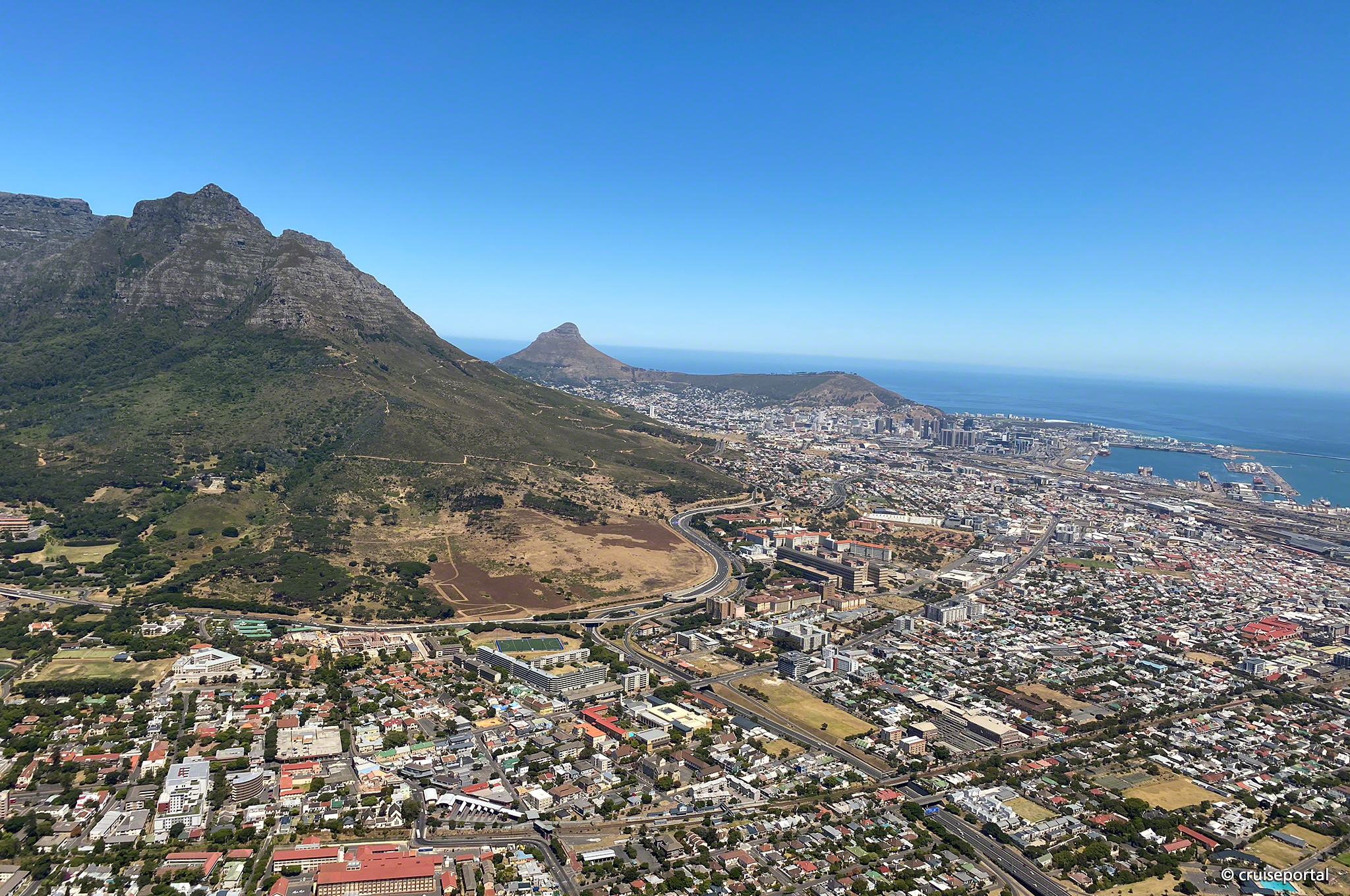 Helikopter Rundflug Blick auf Kapstadt