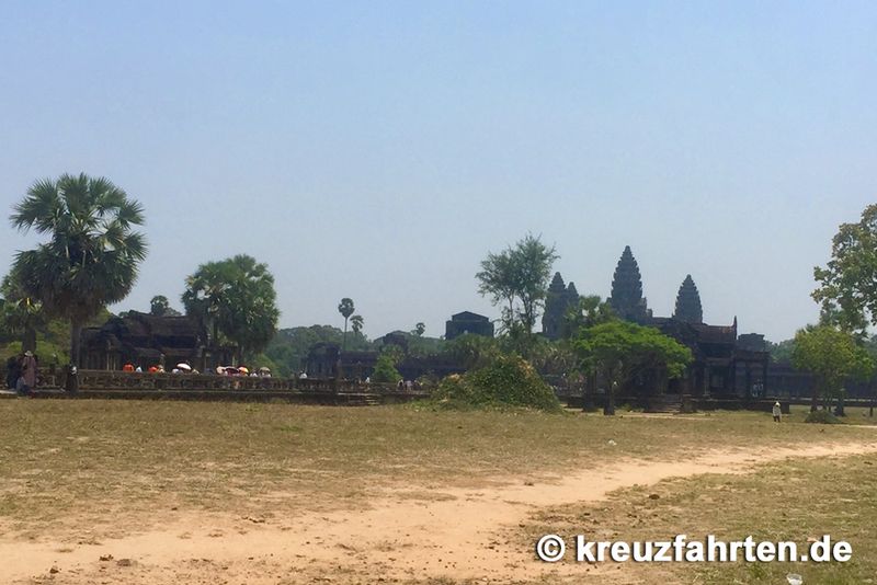 Die berühmte Tempelstadt Angkor Wat. 
