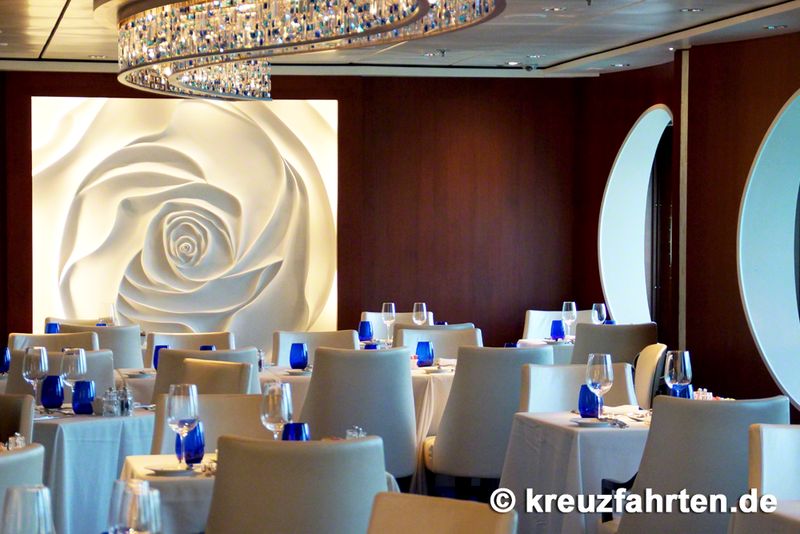 Privates Restaurant für die Gäste der Aqua-Class bei Celebrity Cruises.