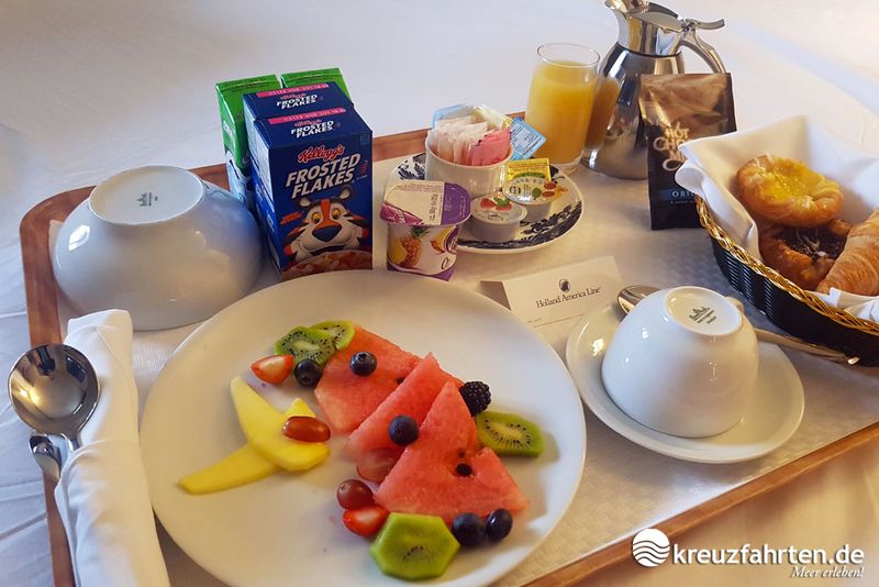 Gemütlich und romantisch: Frühstück auf der eigenen Kabine 