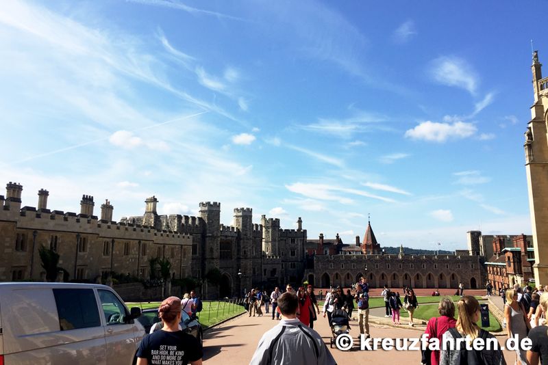 Außenansicht des Windsor Castle während eines Landausfluges