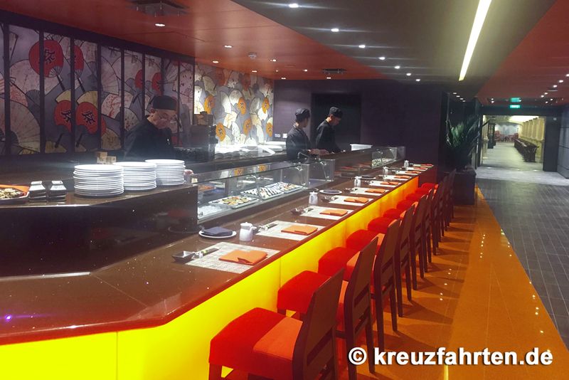 Die Kaito Sushi Bar der MSC Meraviglia ist ein Muss für Sushi-Liebhaber.