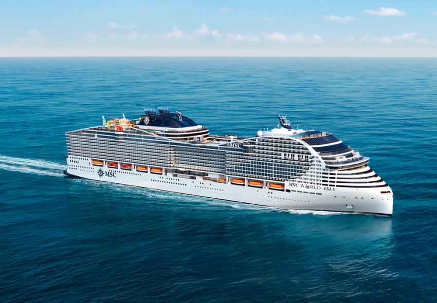 MSC World Asia Schiff auf hoher See