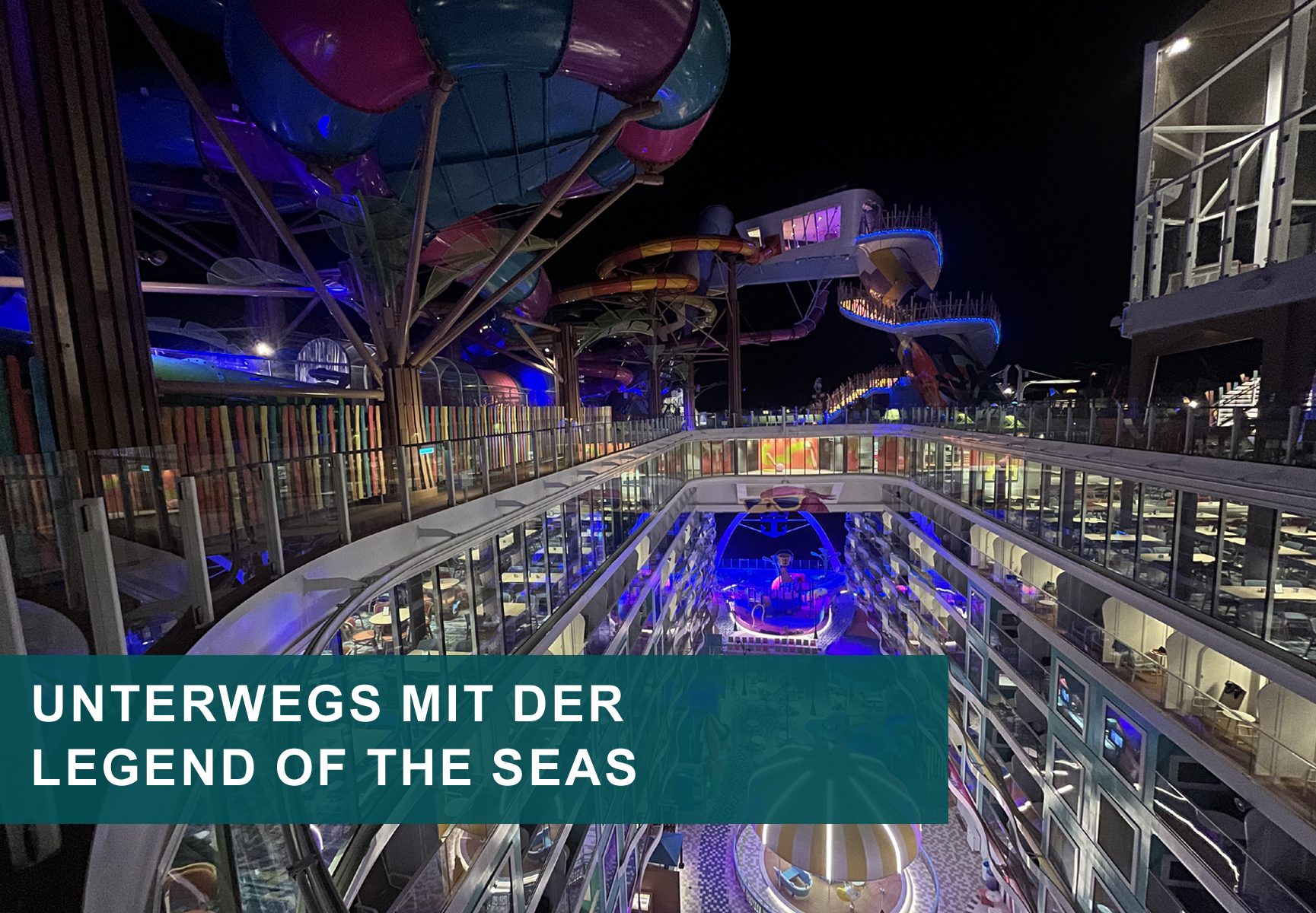 Surfside Familienbereich an Bord der Legend of the Seas bei Nacht