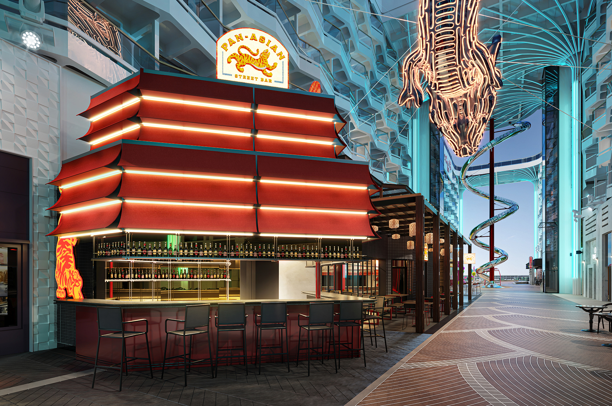 Kulinarisches Erlebnis im Pan-Asian Street Food Restaurant an Bord der MSC World Asia