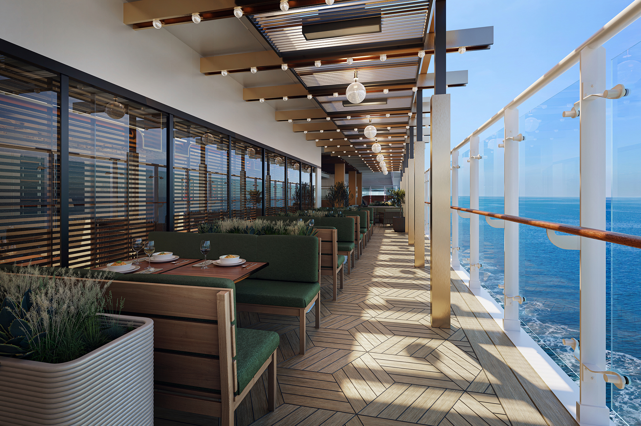 Eataly Restaurant an Bord der MSC World Asia - Außenbereich
