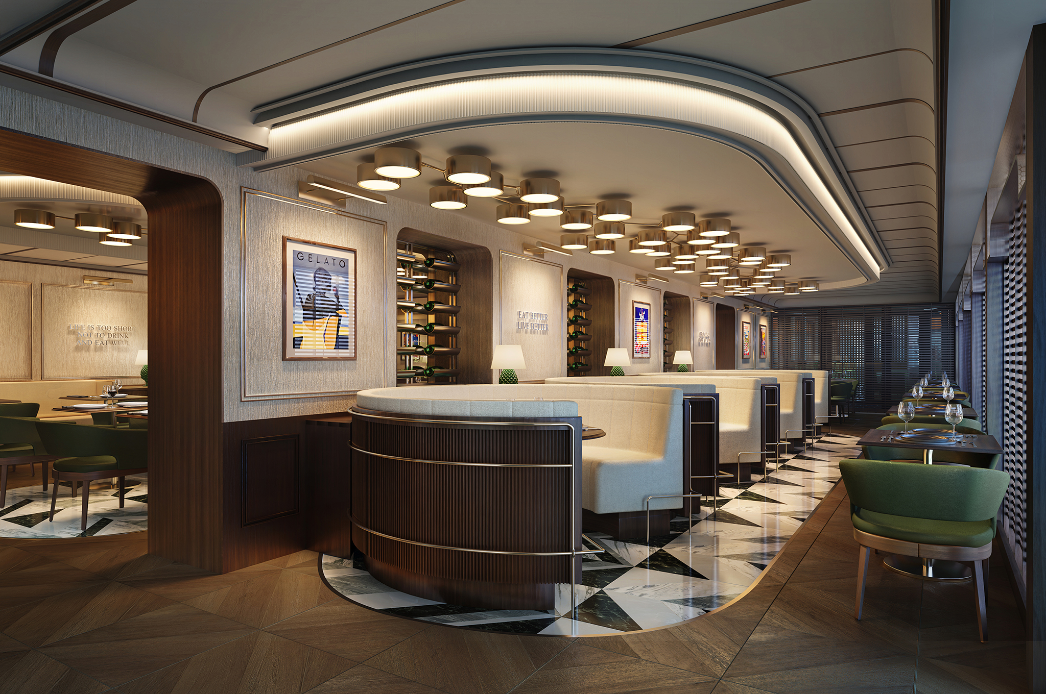 Eataly Restaurant an Bord der MSC World Asia
