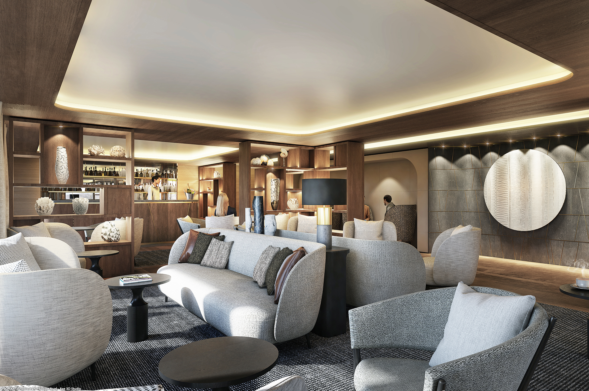 Lounge mit Wohlfühlatmosphäre auf Le Commandant-Charcot