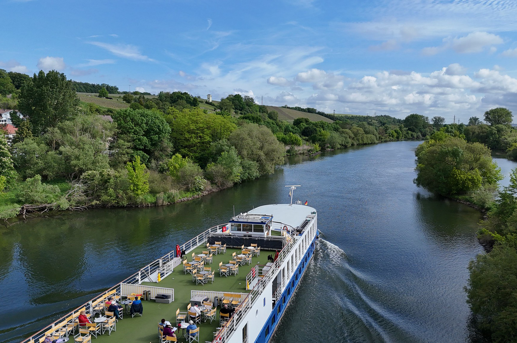 Sonnendeck der MS Casanova