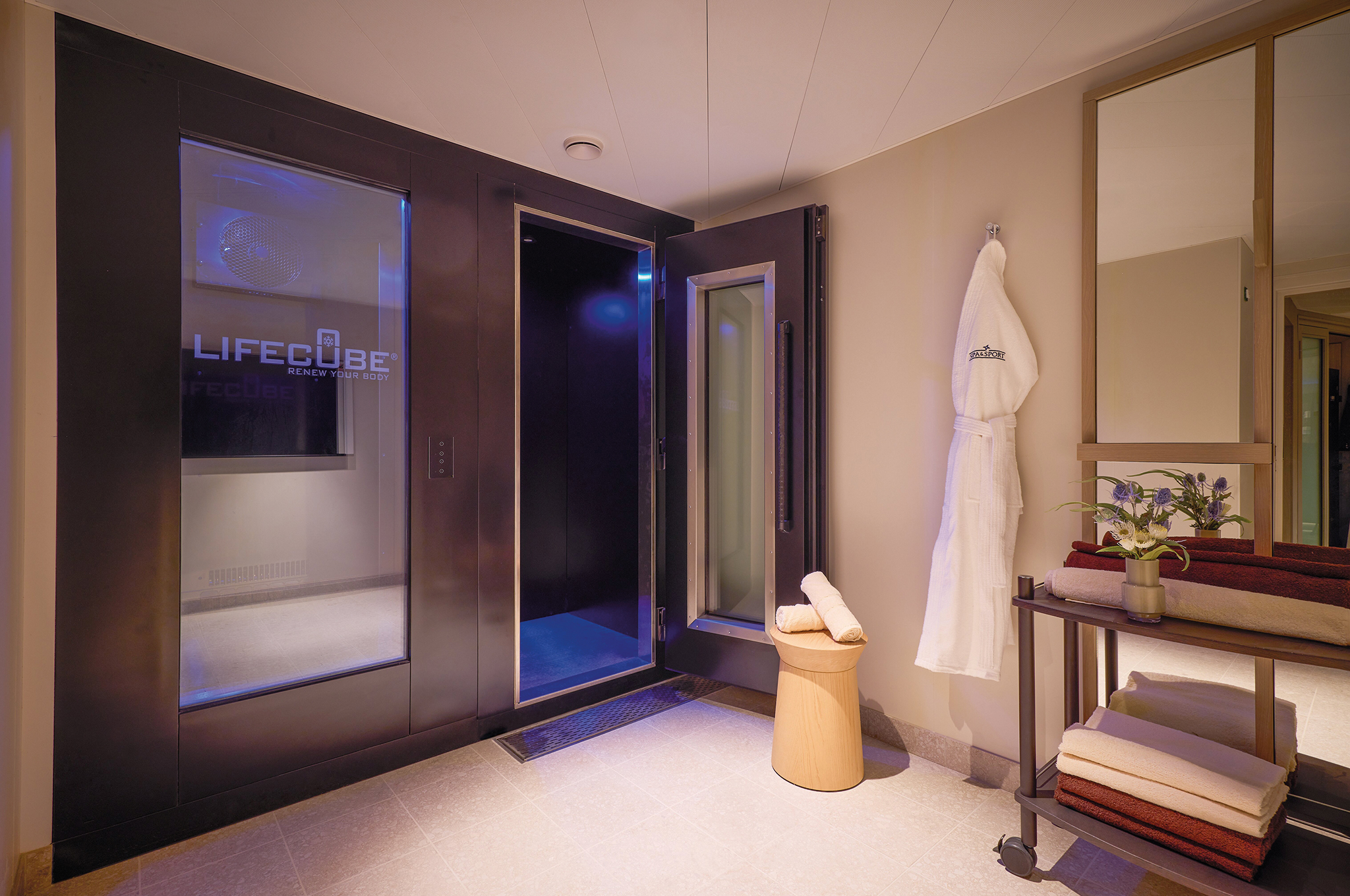 LIFE CUBE im Wellness & Spa-Bereich der Mein Schiff Flow